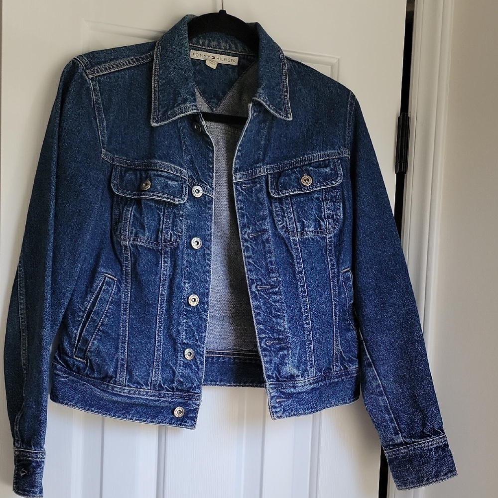 Tommy Hilfiger Deep Blue Denim Trucker Jacket - Women's